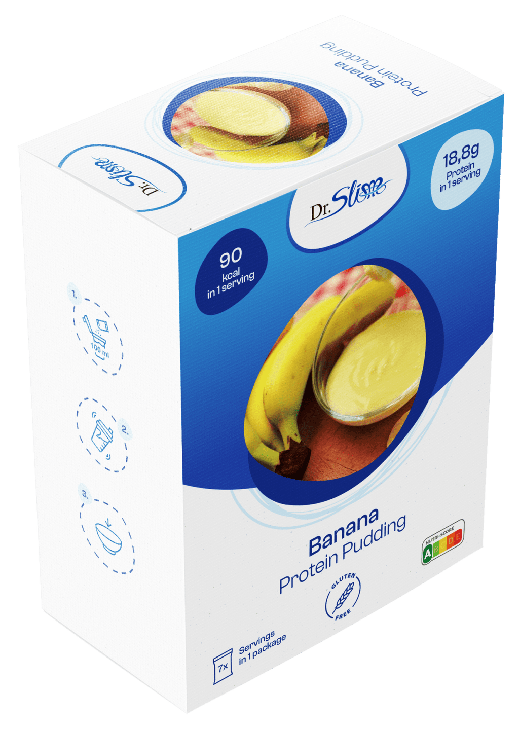 Banánový proteínový puding