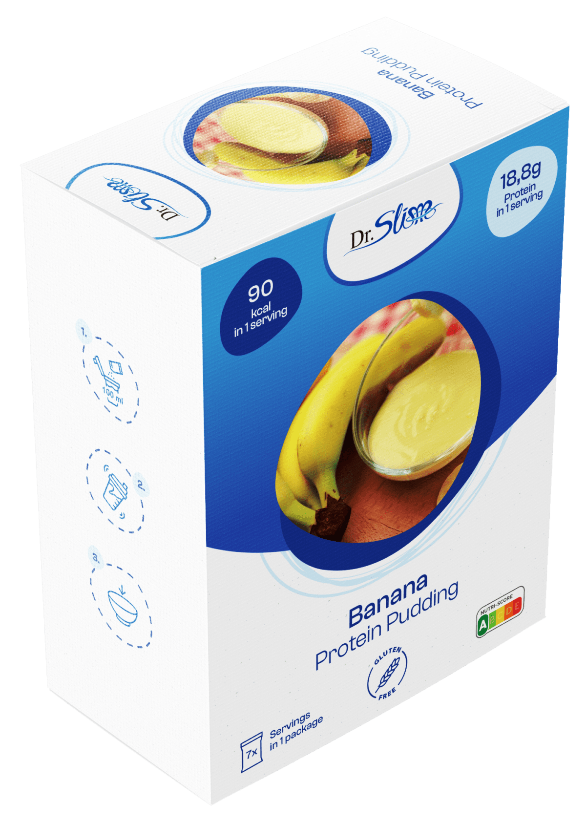 Banánový proteínový puding