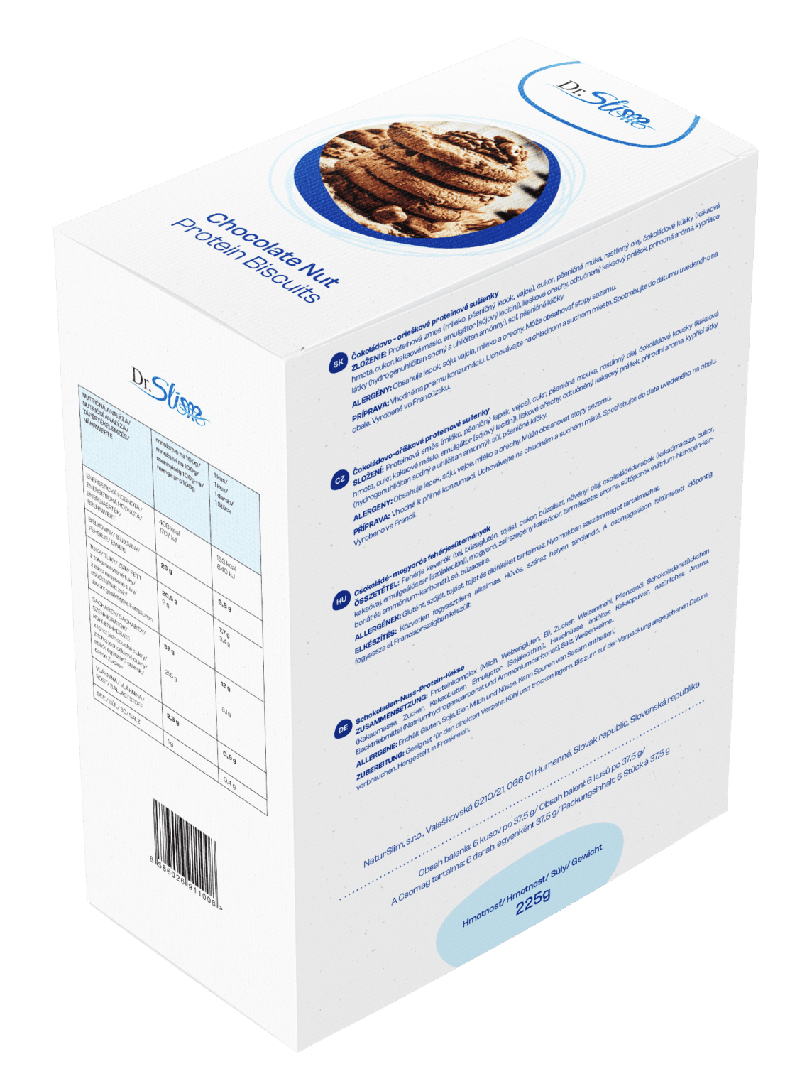 Čokoládovo – orieškové proteínové sušienky