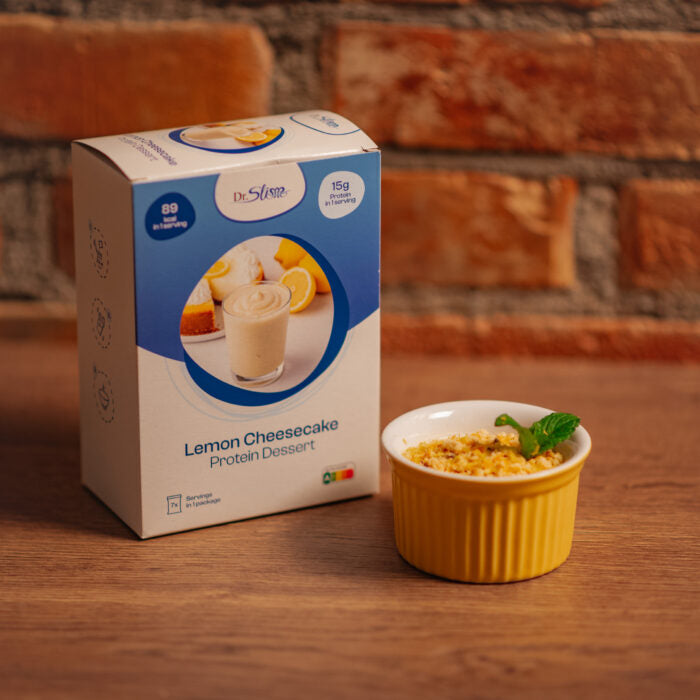 Proteínový dezert s príchuťou citrónový cheesecake