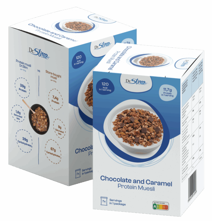 Müsli s čokoládou a karamelom