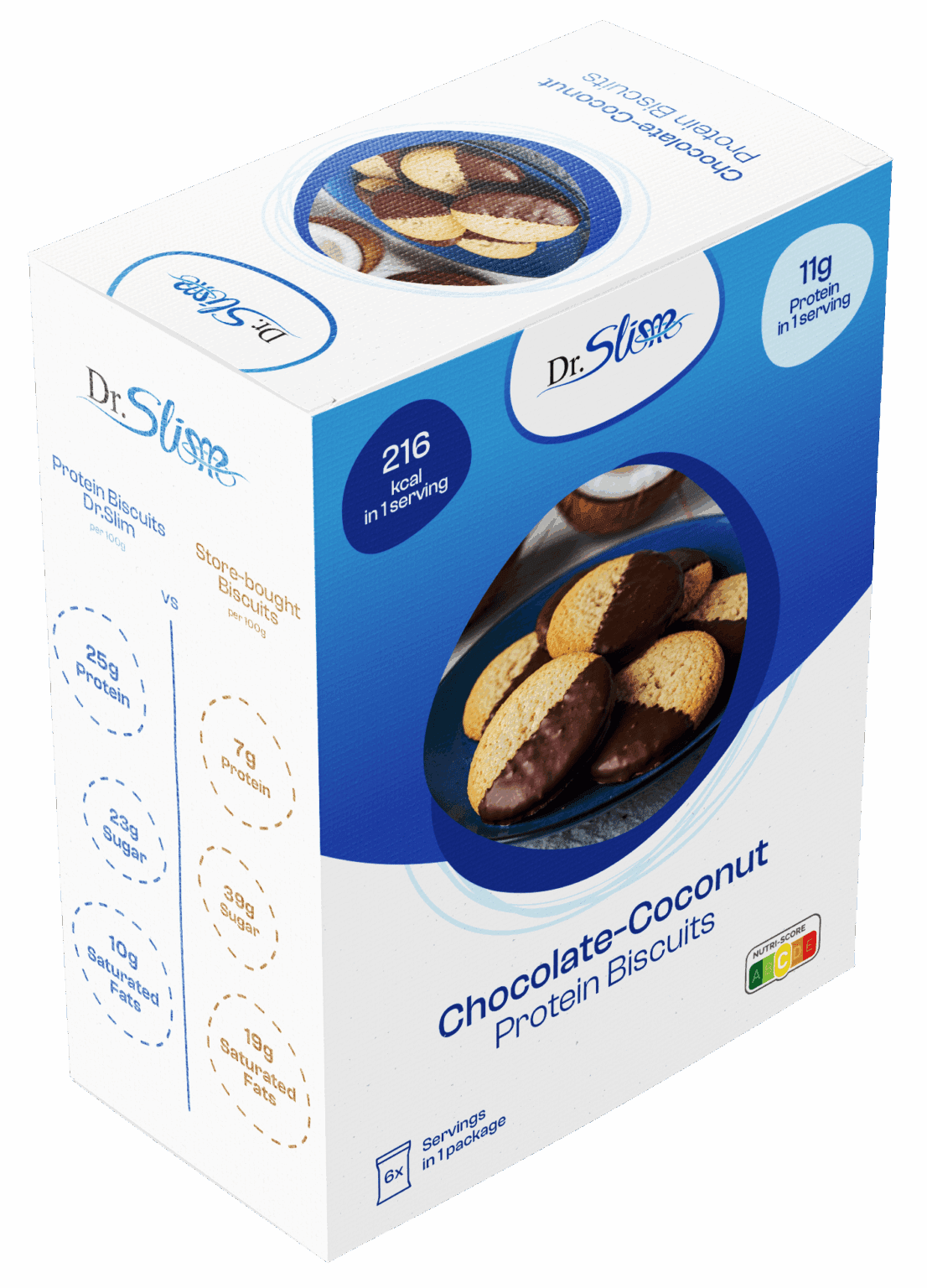 Proteínové čokoládovo-kokosové sušienky