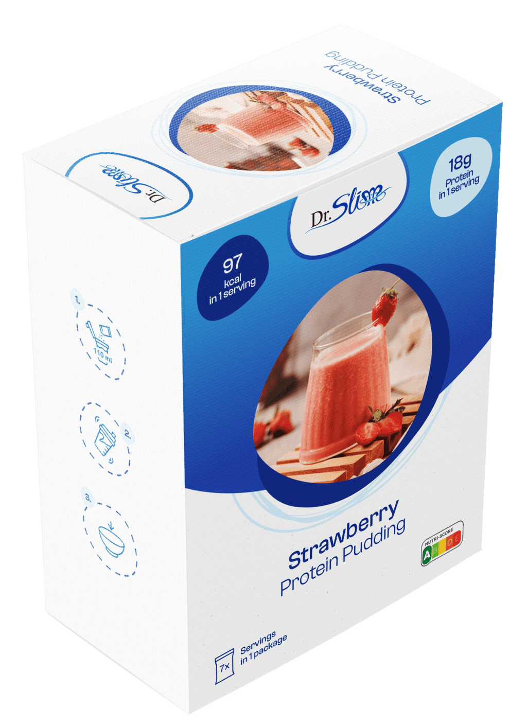 Proteínový jahodový puding